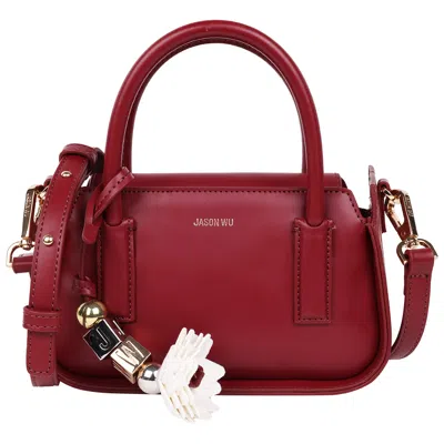 Jason Wu Structured Mini Bag With Removable Crossbody Strap & Jw Charm In Red