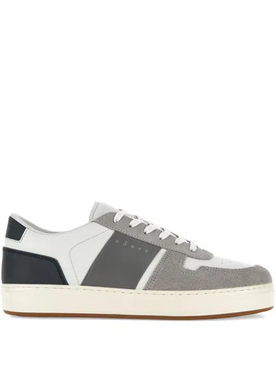 Hogan Smooth And Suede Leather H Tv Sneakers. In White