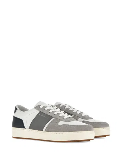 Hogan Smooth And Suede Leather H Tv Sneakers. In White