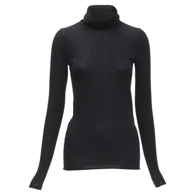 Club Monaco Italian Cashmere Turtleneck Long Sleeves Sweater In Black
