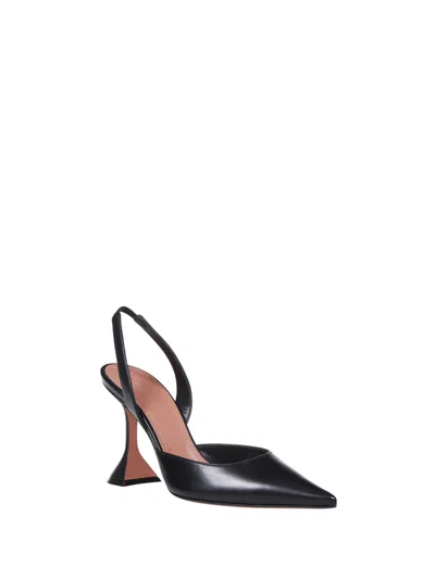 Amina Muaddi Holli 95 Velvet Slingback Pumps In Black