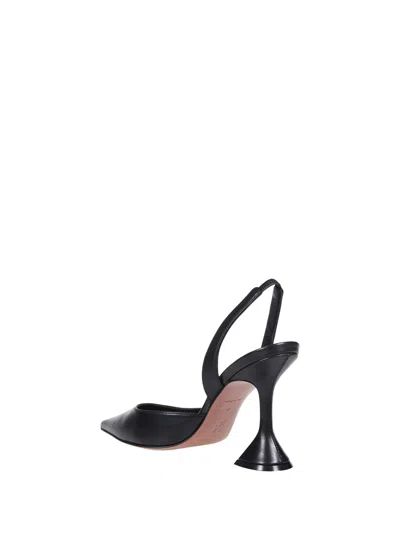 Amina Muaddi Holli 95 Velvet Slingback Pumps In Black