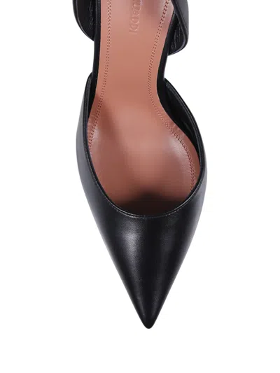 Amina Muaddi Holli 95 Velvet Slingback Pumps In Black