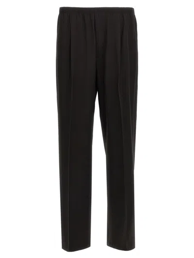 Cellar Door Ezio Elastic-waistband Trousers In Black