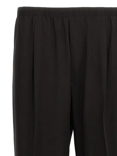 Cellar Door Ezio Elastic-waistband Trousers In Black