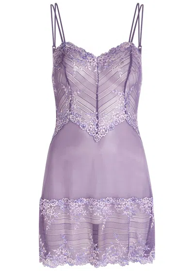 Wacoal Embrace Embroidered Lace Chemise In Purple