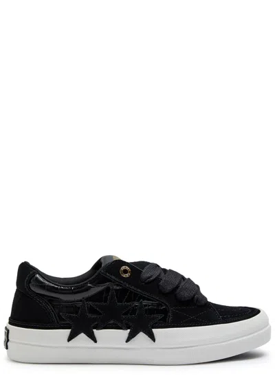 Amiri Black Leather Sunset Skate Sneakers In Black