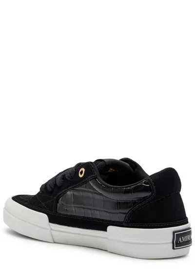 Amiri Black Leather Sunset Skate Sneakers In Black