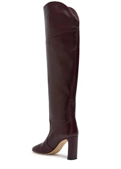 Stuart Weitzman Babette Boots In Burgundy