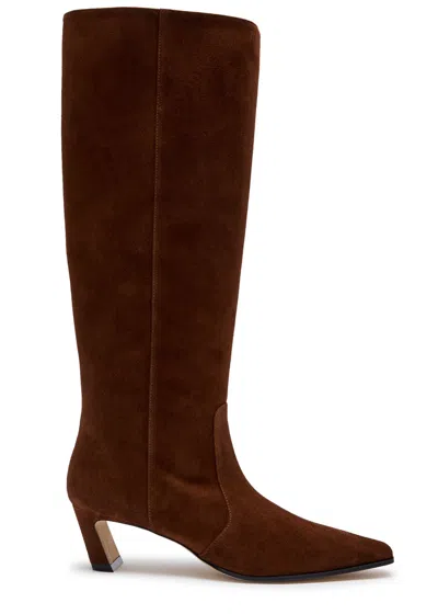 Stuart Weitzman 50mm Stassi Suede Knee-high Boots In Brown