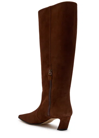 Stuart Weitzman 50mm Stassi Suede Knee-high Boots In Brown