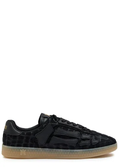 Amiri Crocodile Pattern Low-top Sneakers In Black