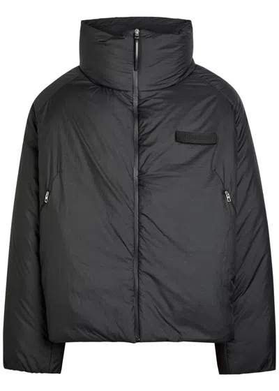 Jacquemus Quilted Jacket With High Collar And Pockets In Black