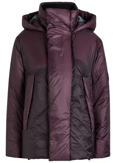 Rains Torna Hooded Padded Nylon Jacket In Pink