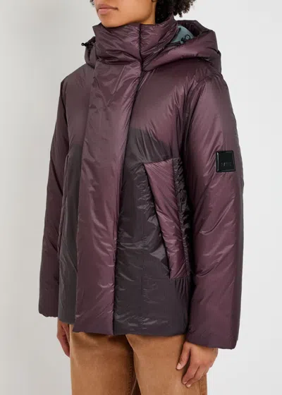 Rains Torna Hooded Padded Nylon Jacket In Pink