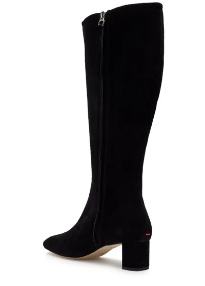 Aeyde Marty 50 Suede Knee-high Boots In Black