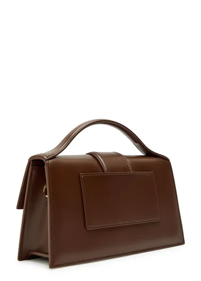 Jacquemus Le Grand Bambino Smoothed Leather Top Handle Bag In Brown
