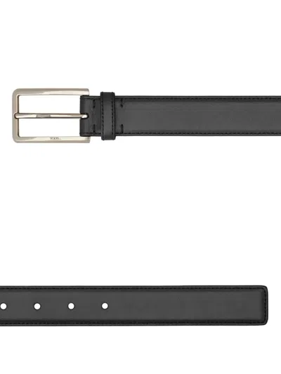 Tod's Black Solid Buckle Belt In Black