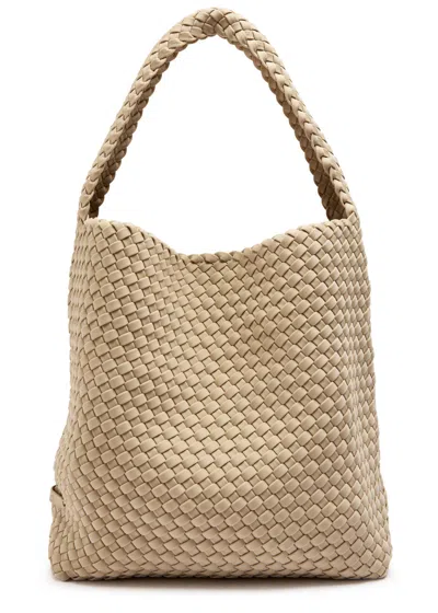 Naghedi Medium Nomad Woven Design Shoulder Bag In Sand