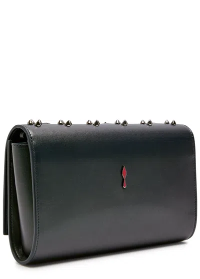 Christian Louboutin Paloma Loubinthesky Clutch Bag In Nappa Perle Leather In Blue