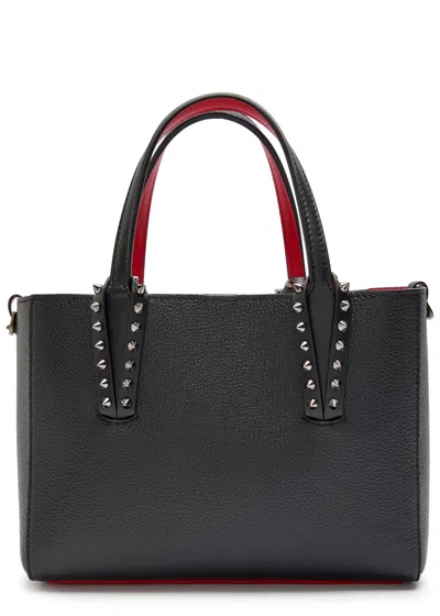 Christian Louboutin Cabata Mini Tote Bag In Leather With Spikes In Black