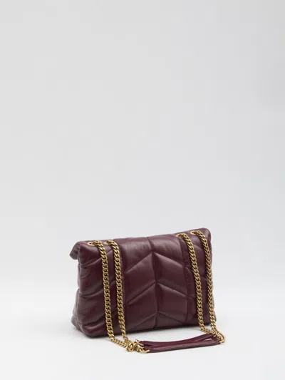 Saint Laurent Loulou Puffer Toy Shoulder Bag In Red
