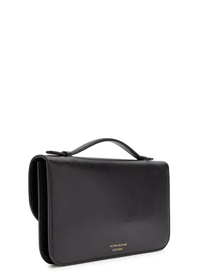 Victoria Beckham Dorian Pochette Top-handle Bag In Smooth Leather In Black
