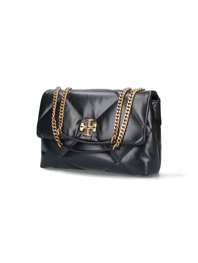 Tory Burch Shoulder Convertible Kira Shoulder Bag With Diamante Trapuntatura In Black