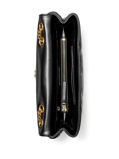Tory Burch Shoulder Convertible Kira Shoulder Bag With Diamante Trapuntatura In Black