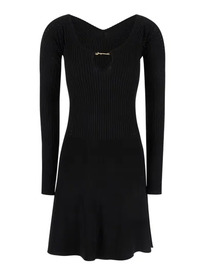 Jacquemus La Mini Robe Pralu Mini Dress Women In Black