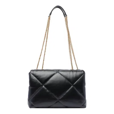 Tory Burch Shoulder Convertible Kira Shoulder Bag With Diamante Trapuntatura In Black