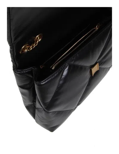 Tory Burch Shoulder Convertible Kira Shoulder Bag With Diamante Trapuntatura In Black