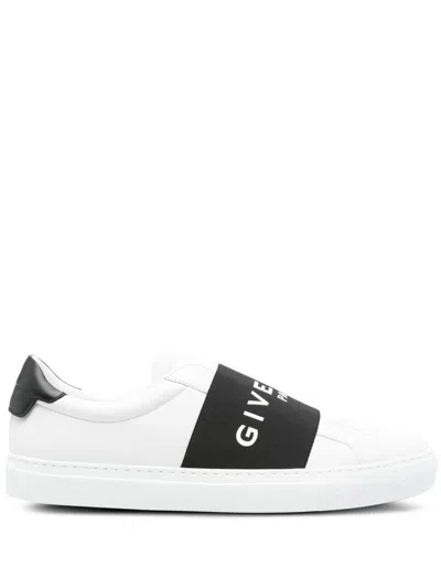 Givenchy Urban Street Sneakers In Leather With Elastic Band In White