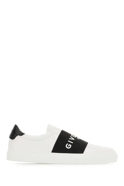 Givenchy Urban Street Sneakers In Leather With Elastic Band In White