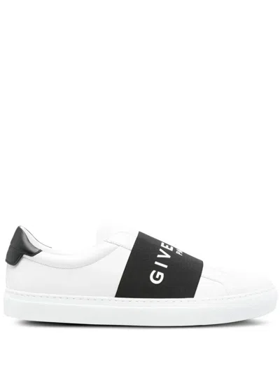 Givenchy Urban Street Sneakers In Leather With Elastic Band In White