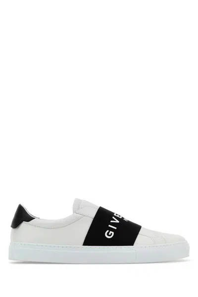 Givenchy Urban Street Sneakers In Leather With Elastic Band In White