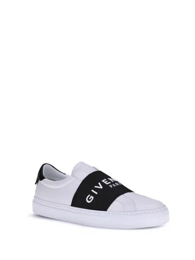 Givenchy Urban Street Sneakers In Leather With Elastic Band In White