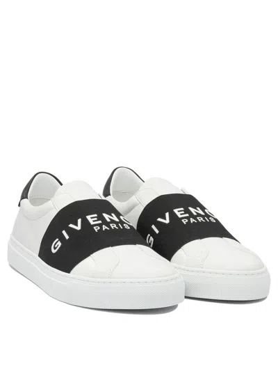 Givenchy Urban Street Sneakers In Leather With Elastic Band In White