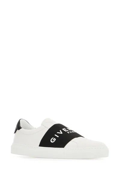 Givenchy Urban Street Sneakers In Leather With Elastic Band In White