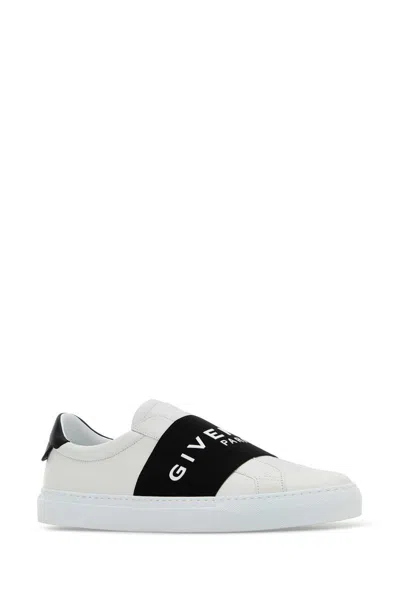 Givenchy Urban Street Sneakers In Leather With Elastic Band In White