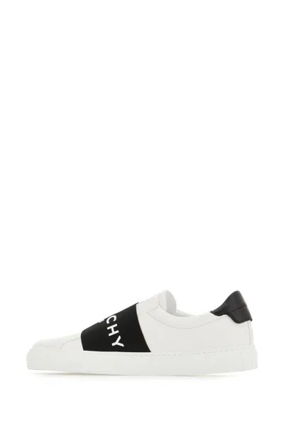 Givenchy Urban Street Sneakers In Leather With Elastic Band In White
