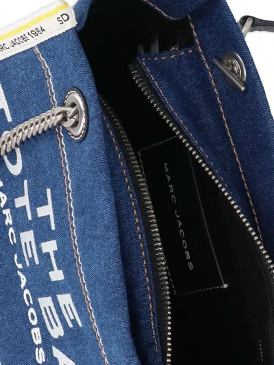 Marc Jacobs The Denim Chain Small Tote Bag Dark Wash In Blue