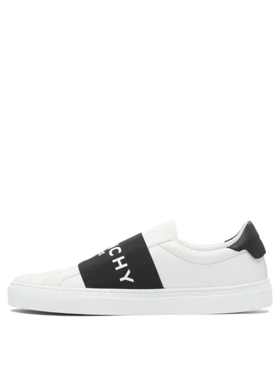 Givenchy Urban Street Sneakers In Leather With Elastic Band In White