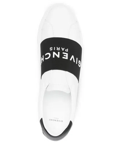 Givenchy Urban Street Sneakers In Leather With Elastic Band In White