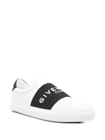 Givenchy Urban Street Sneakers In Leather With Elastic Band In White