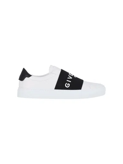 Givenchy Urban Street Sneakers In Leather With Elastic Band In White