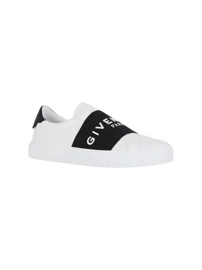 Givenchy Urban Street Sneakers In Leather With Elastic Band In White