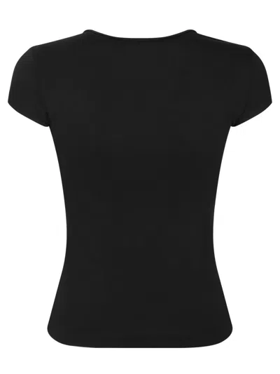 Diesel Black Stretch Cotton T-angie T-shirt In Black