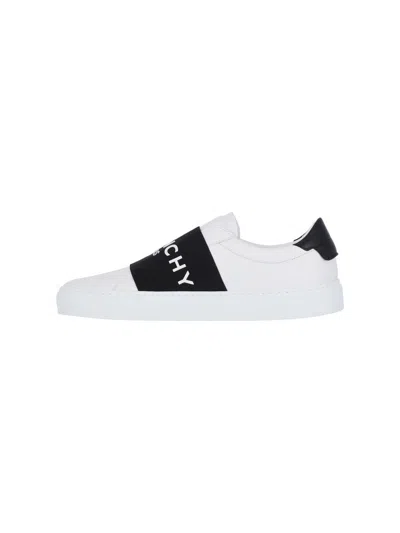 Givenchy Urban Street Sneakers In Leather With Elastic Band In White