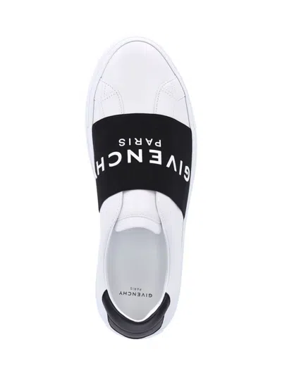 Givenchy Urban Street Sneakers In Leather With Elastic Band In White